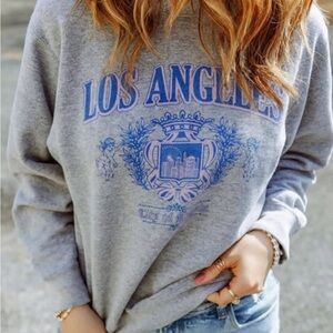 Gray Los Angeles Graphic Women's Top